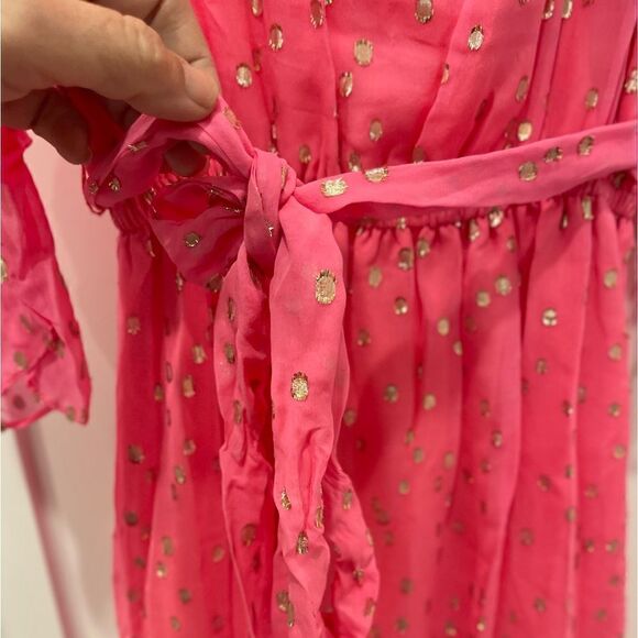 Lilly Pulitzer Chianna Silk Belted Mini Dress in Coral Sands.Size 4 - Picture 9 of 16